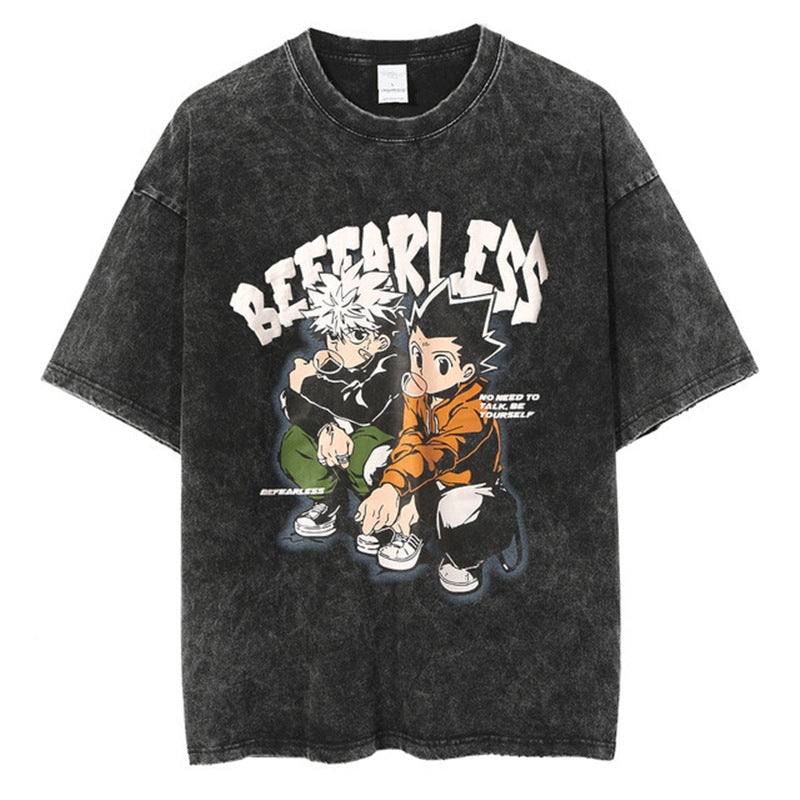 Nysekai "Be Fearless" Hunter x Hunter Vintage Washed Oversized T-Shirt