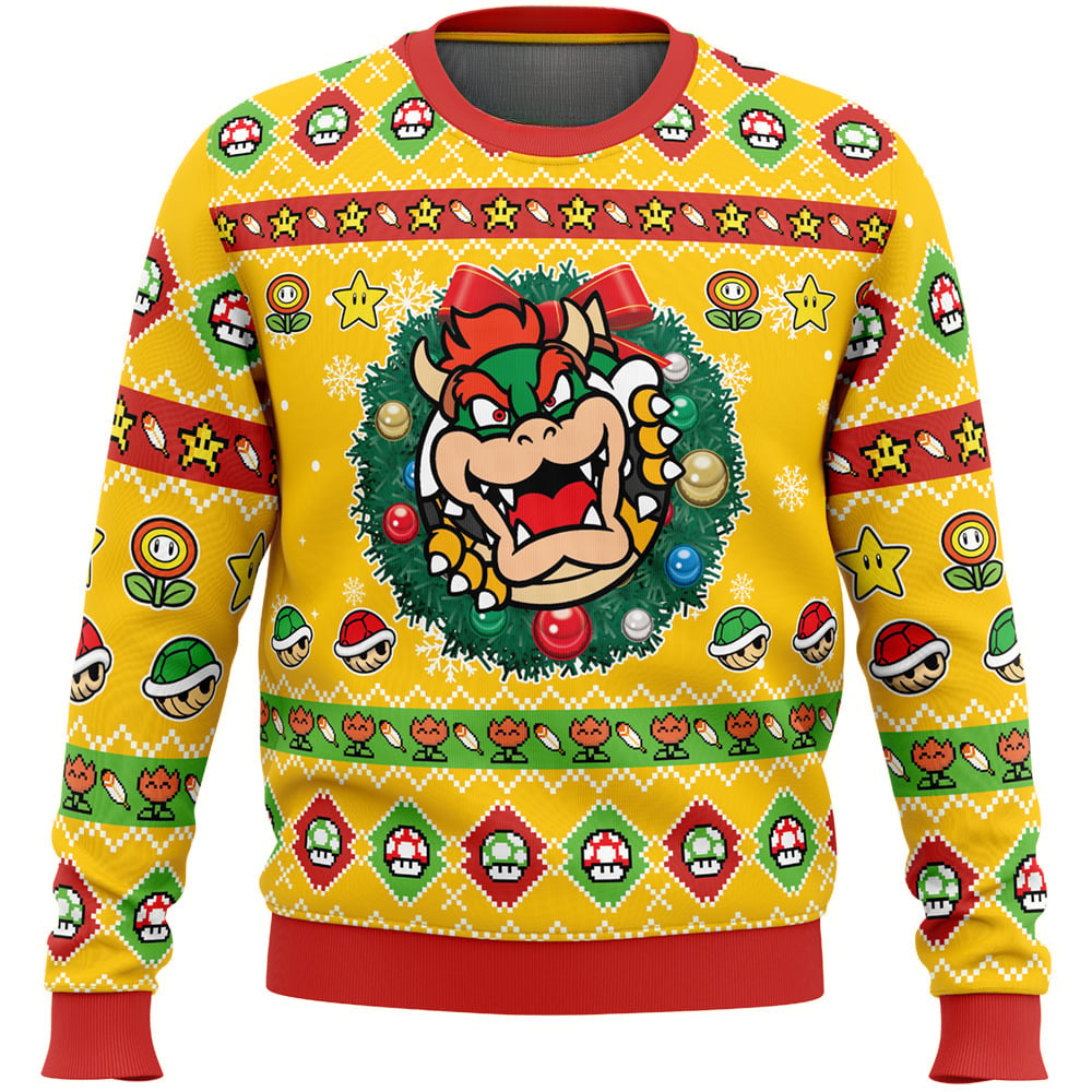 Bowser Super Mario Bros Ugly Christmas Sweater