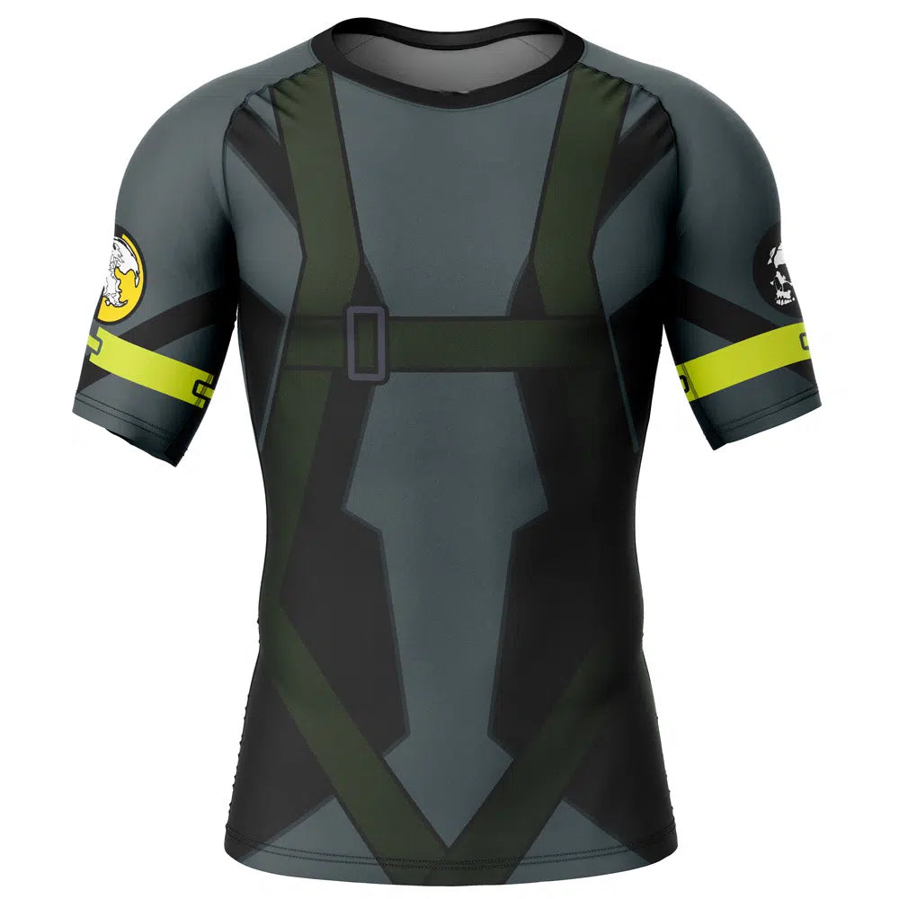 Metal Gear Solid Short Sleeve Rash Guard Compression Shirt