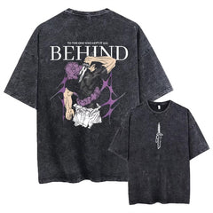Nysekai "Toji Behind" Jujutsu Kaisen Vintage Washed Oversized T-Shirt