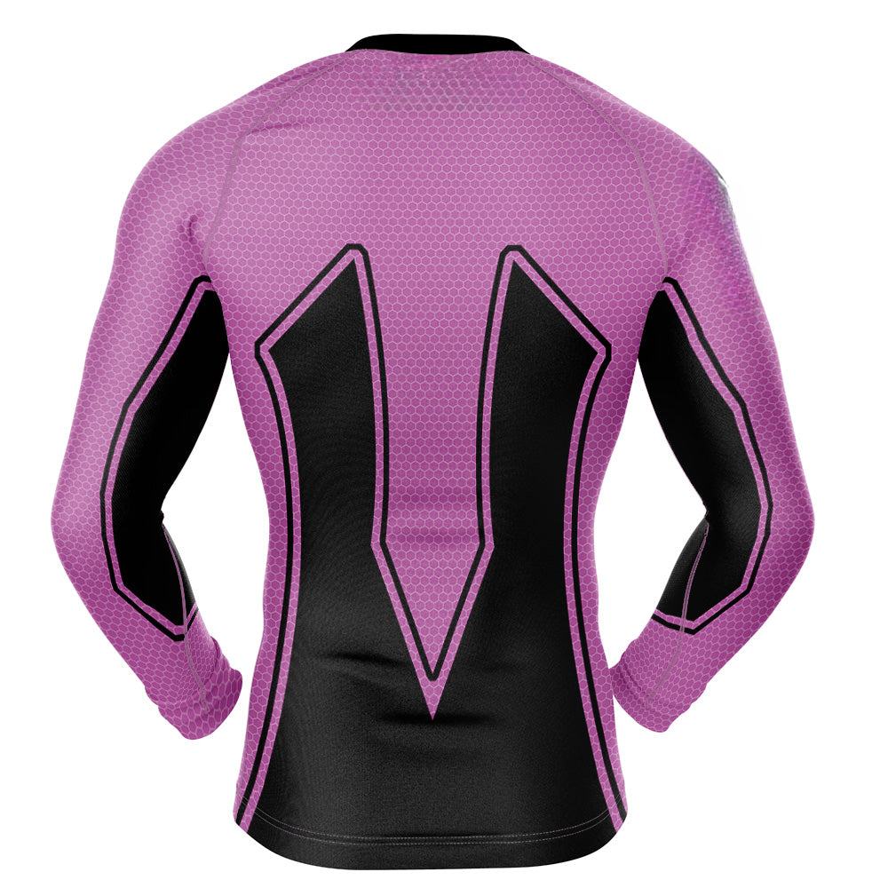 Star Sapphire Lantern DC Comics Long Sleeve Rash Guard Compression