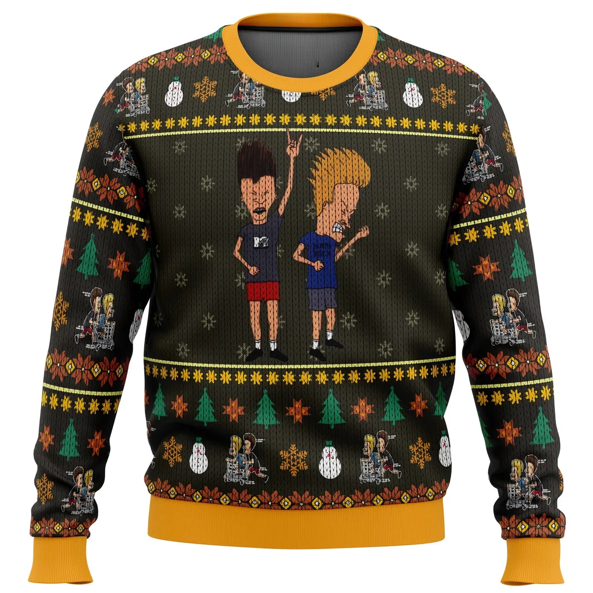 Beavis and Butthead Rock On Ugly Christmas Sweater