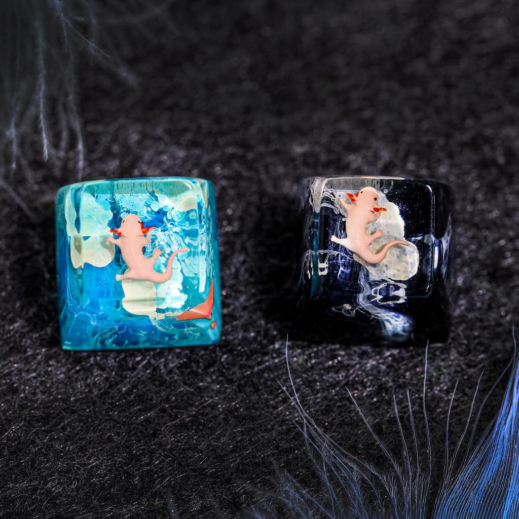 Axolotl artisan keycap - Hirosart