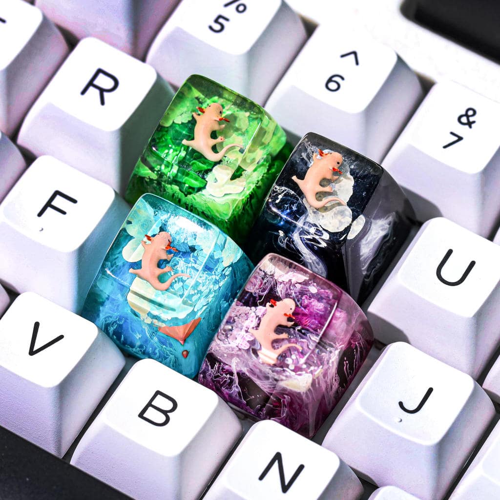 Axolotl artisan keycap - Hirosart