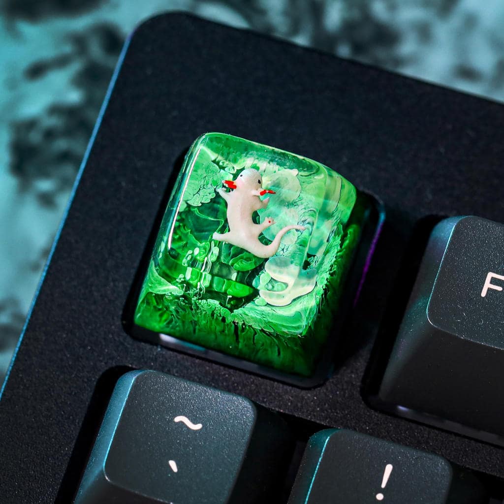 Axolotl artisan keycap - Hirosart