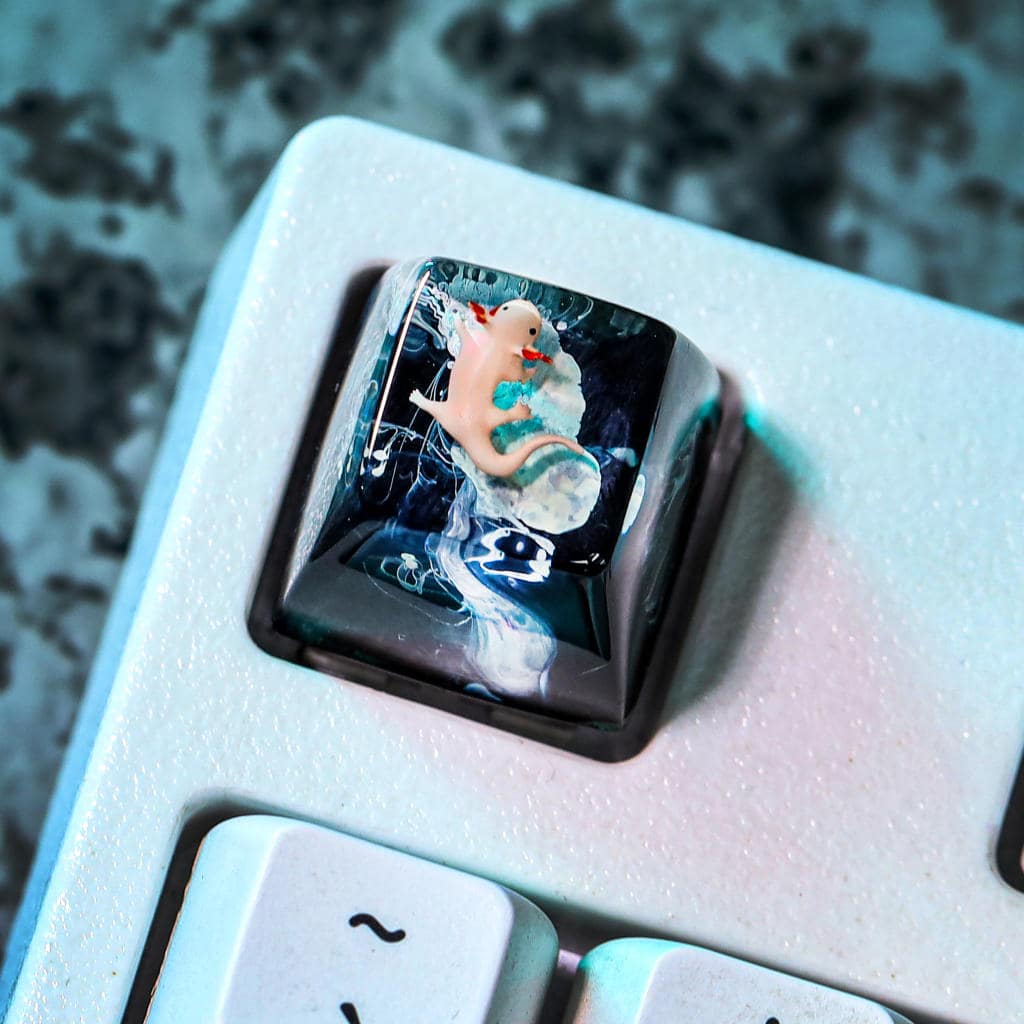 Axolotl artisan keycap - Hirosart