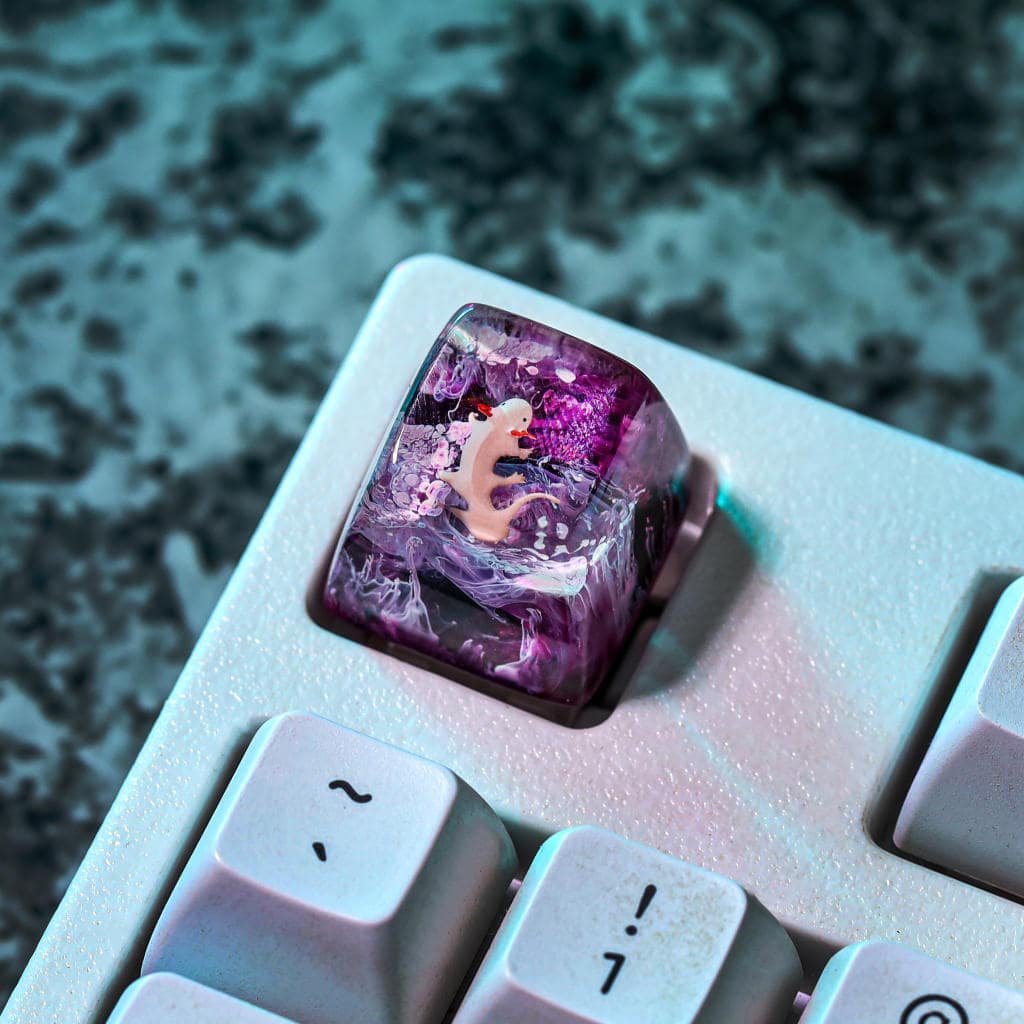 Axolotl artisan keycap - Hirosart