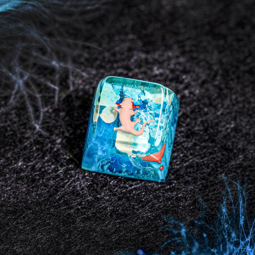 Axolotl artisan keycap - Hirosart