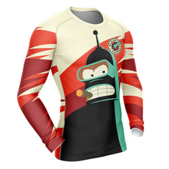 Bender Futurama Long Sleeve Rash Guard Compression