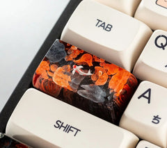 Black and orange koi artisan keycap - Hirosart