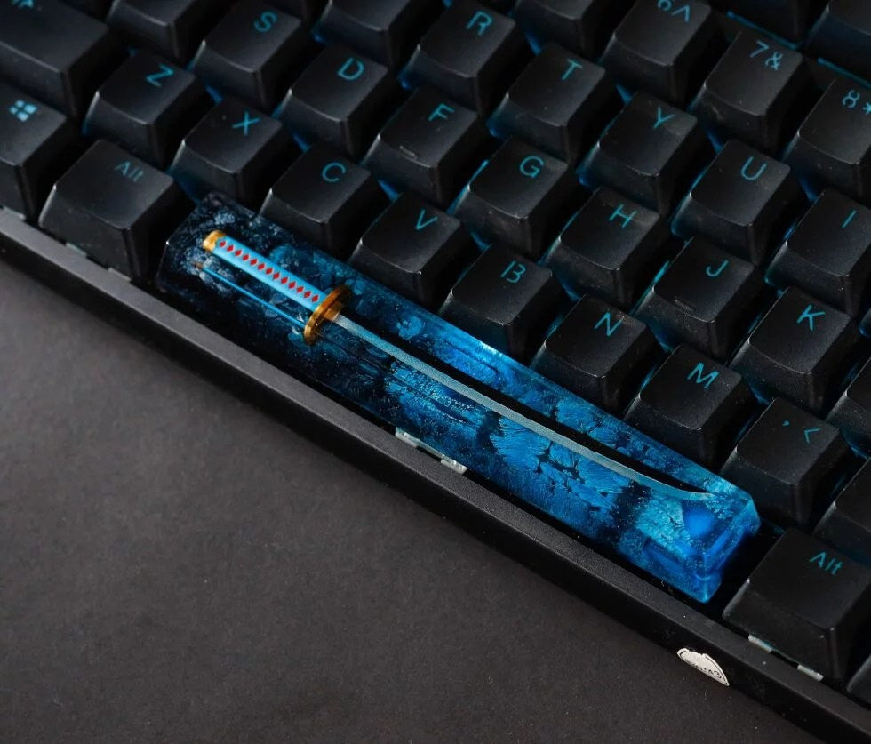 Blue Katana Spacebar Keycap - Hirosart