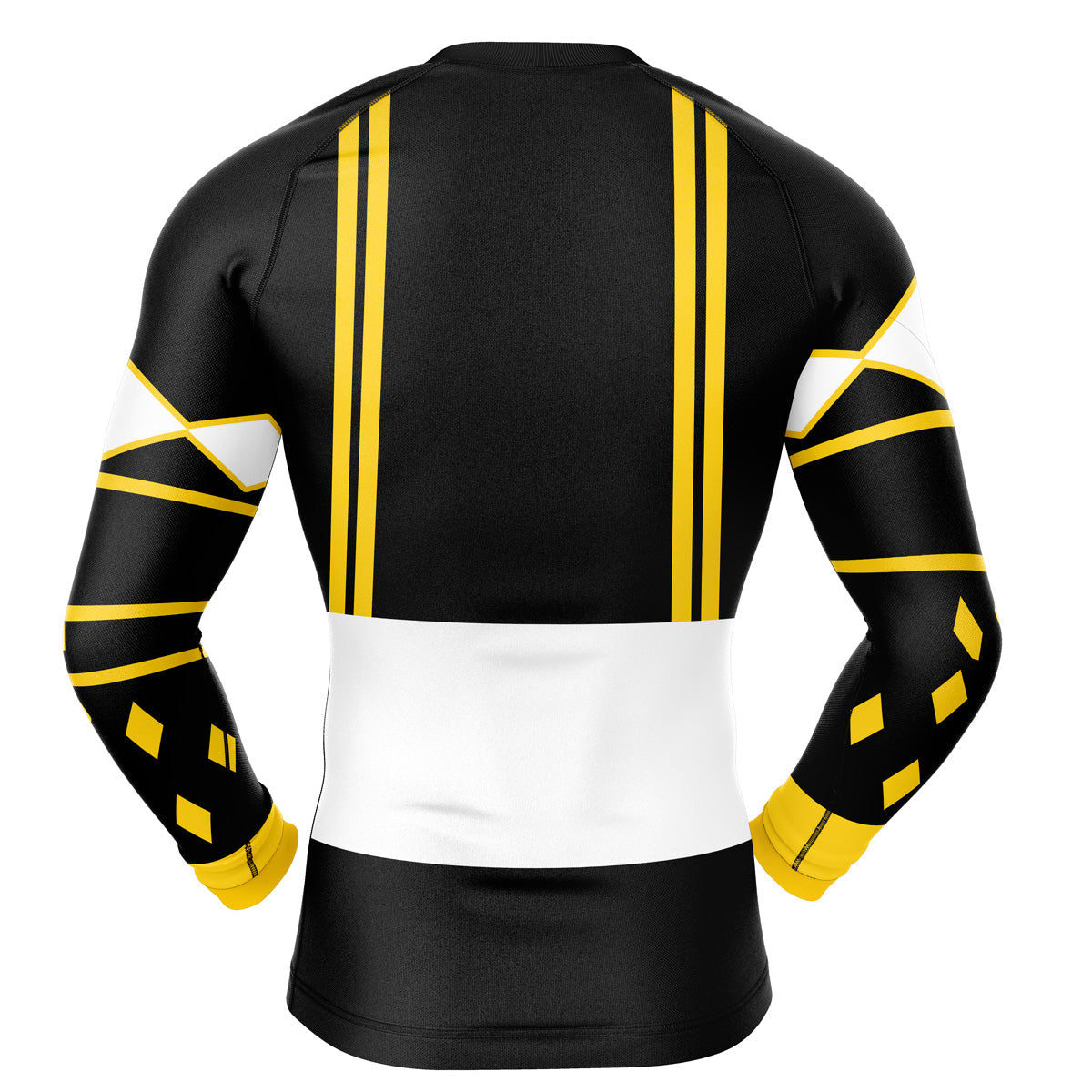 Black Ranger Ninjetti Mighty Morphin Power Rangers Long Sleeve Rash Guard Compression