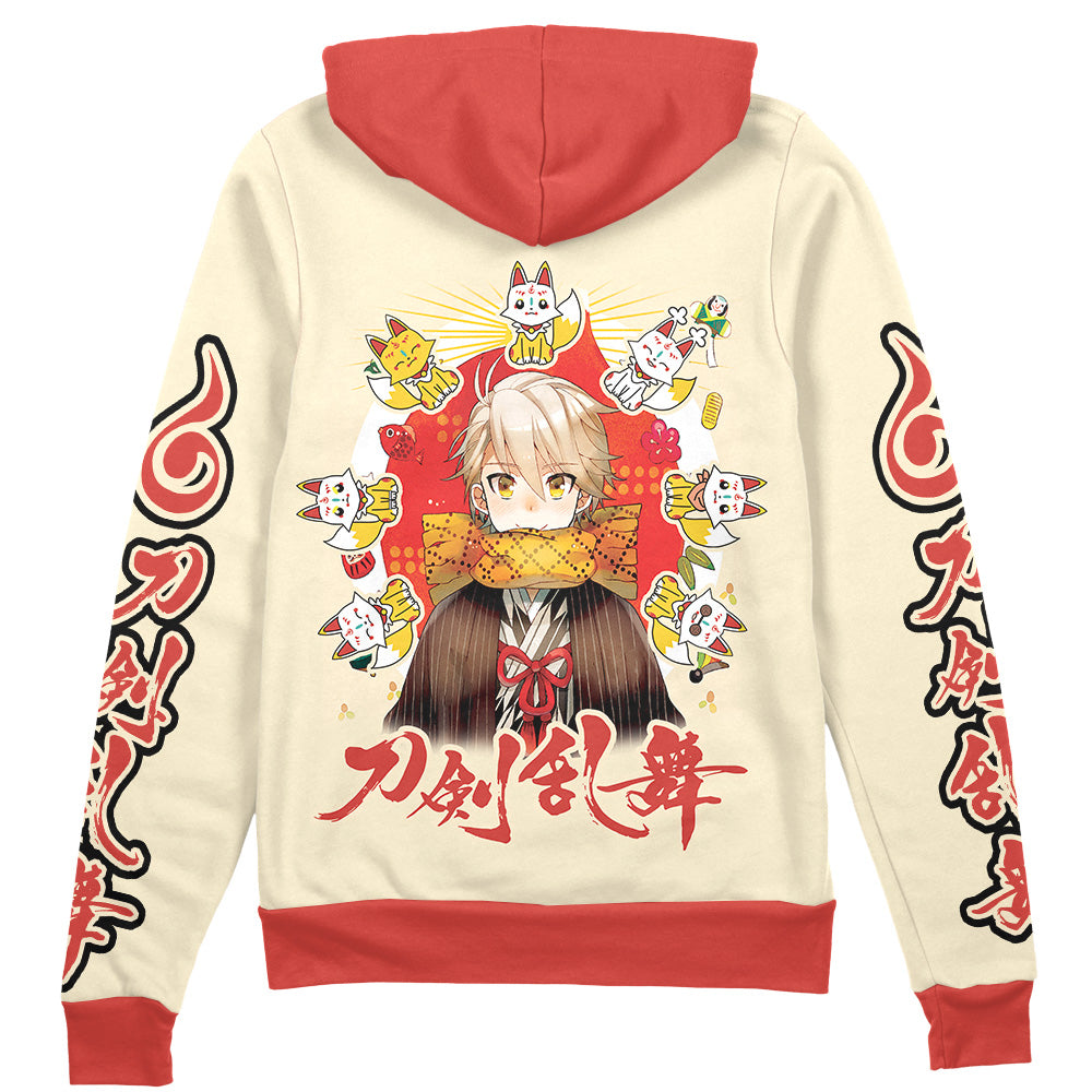 Cute Foxes Touken Ranbu Streetwear Zip Hoodie Jacket
