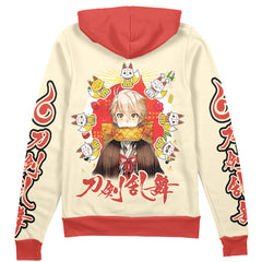 Cute Foxes Touken Ranbu Streetwear Zip Hoodie Jacket