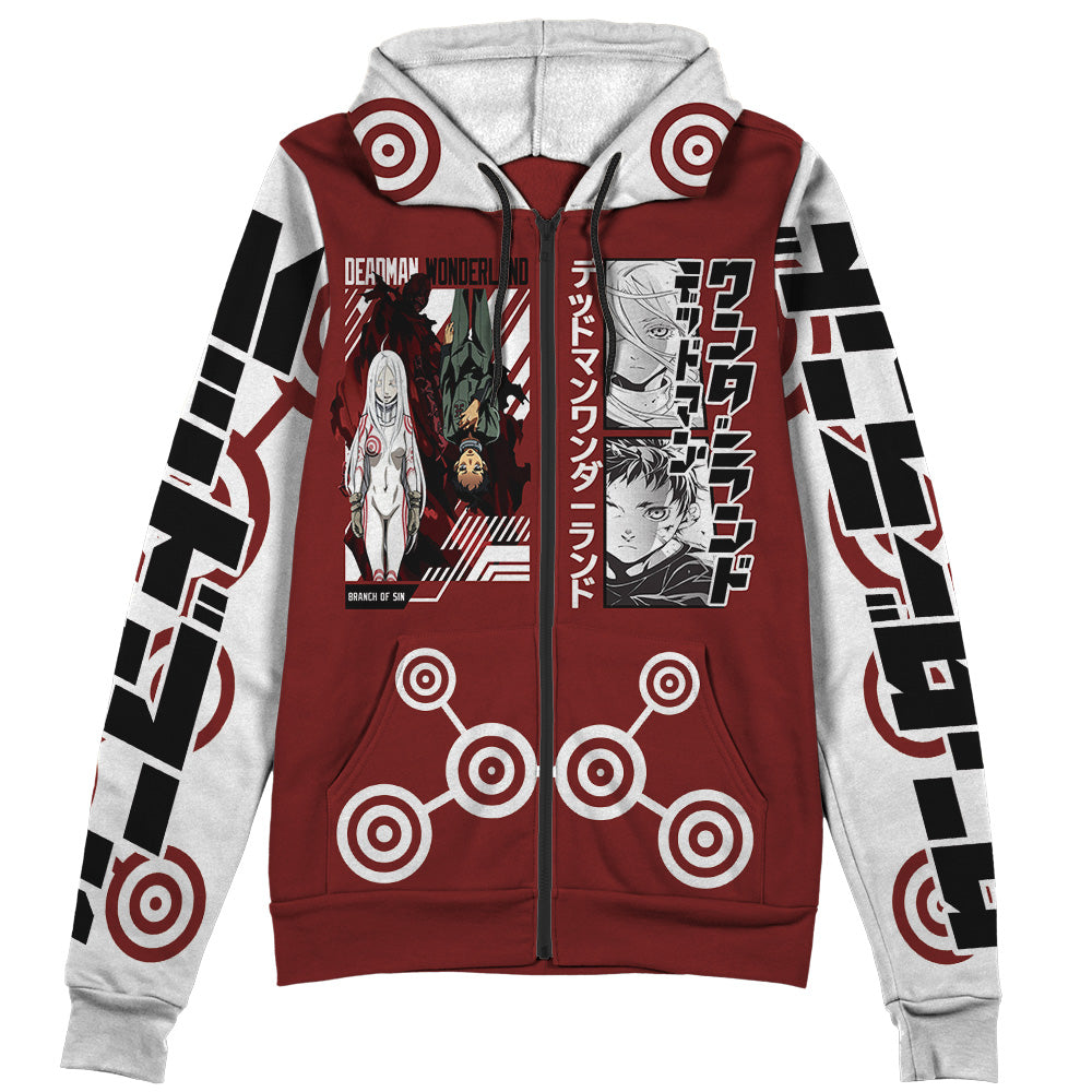 Deadman Wonderland Streetwear Zip Hoodie Jacket
