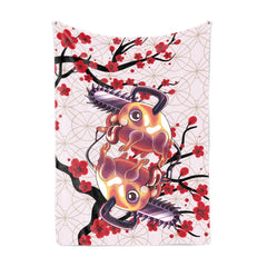 Denji x Pochita Blossom Chainsaw Man Blanket