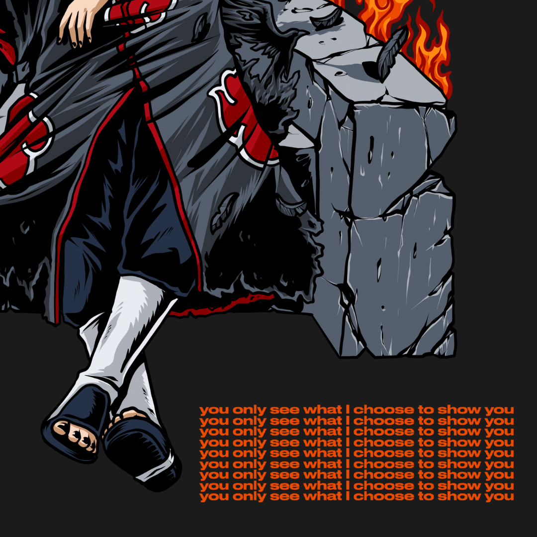 "Itachi X Throne - Naruto Shippuden" Oversize T-Shirt V2