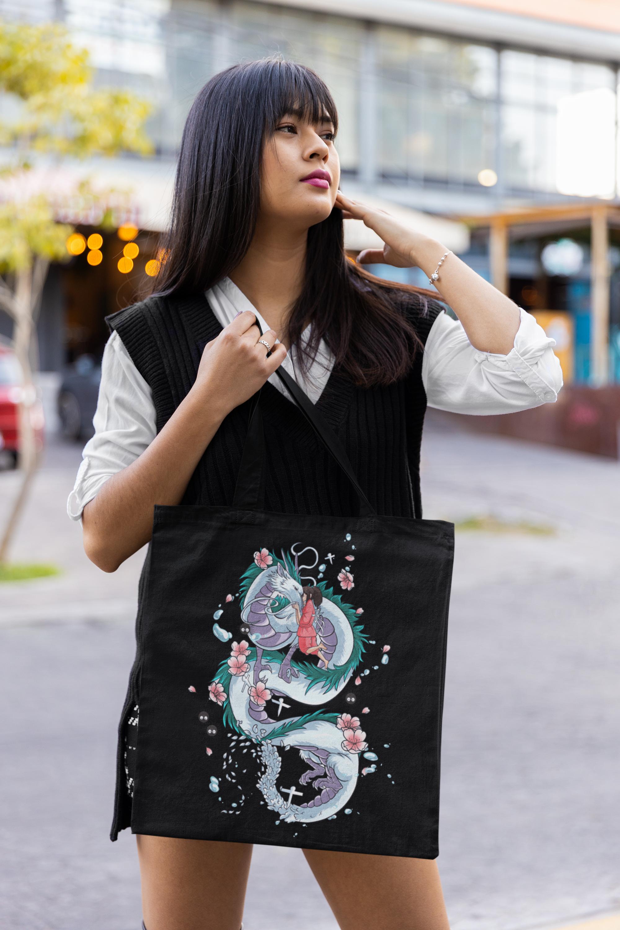 Nysekai "Haku & Chihiro - Spirited Away" Tote Bag