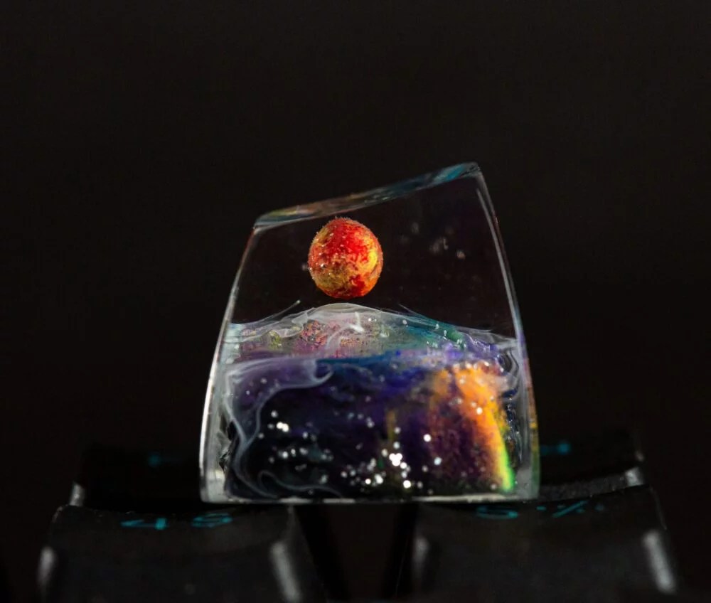 Universe Mars Galaxy keycap - Hirosart