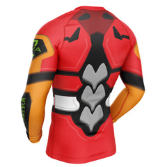 Eva-02 Neon Genesis Evangelion Long Sleeve Rash Guard Compression