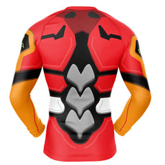 Eva-02 Neon Genesis Evangelion Long Sleeve Rash Guard Compression