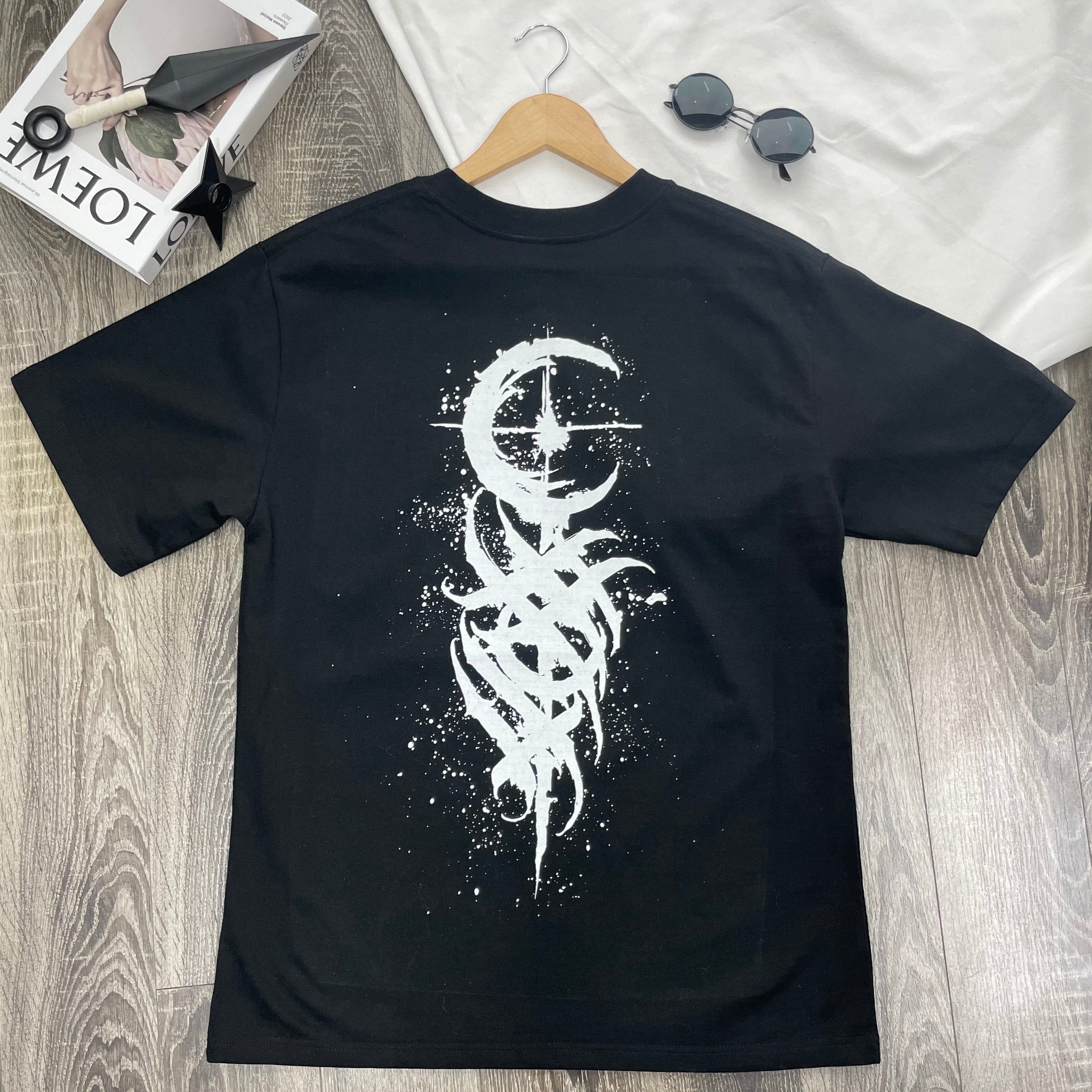 Dead Moon Art Totem Print  Oversize T Shirt - Nysekai