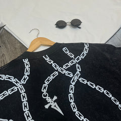 Nysekai "Kurapika Ring Chains" Hunter x Hunter Vintage Washed Oversized T-Shirt