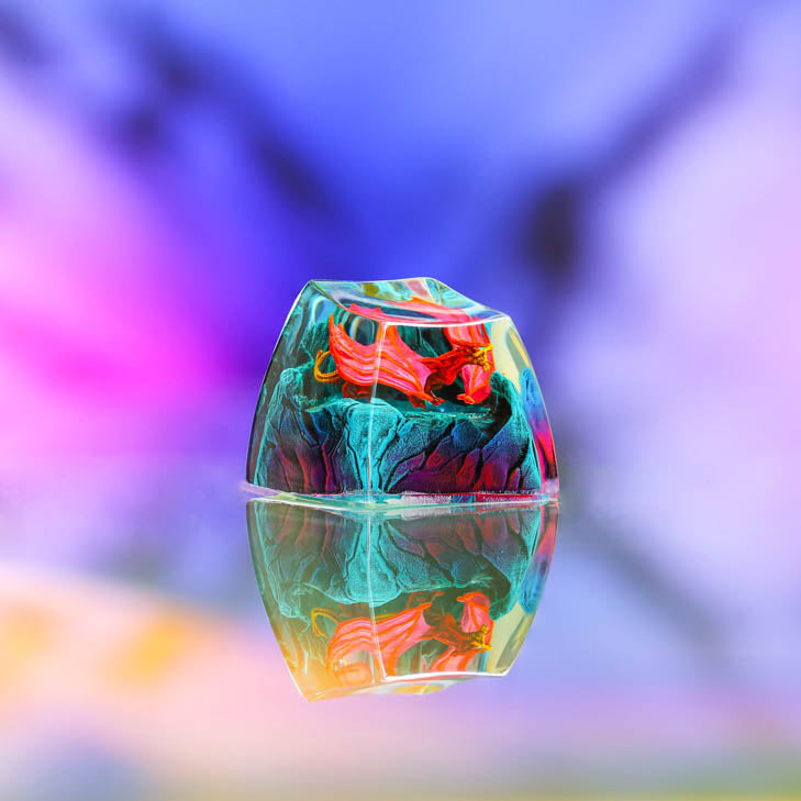 Fire Dragon Artisan keycap - Hirosart