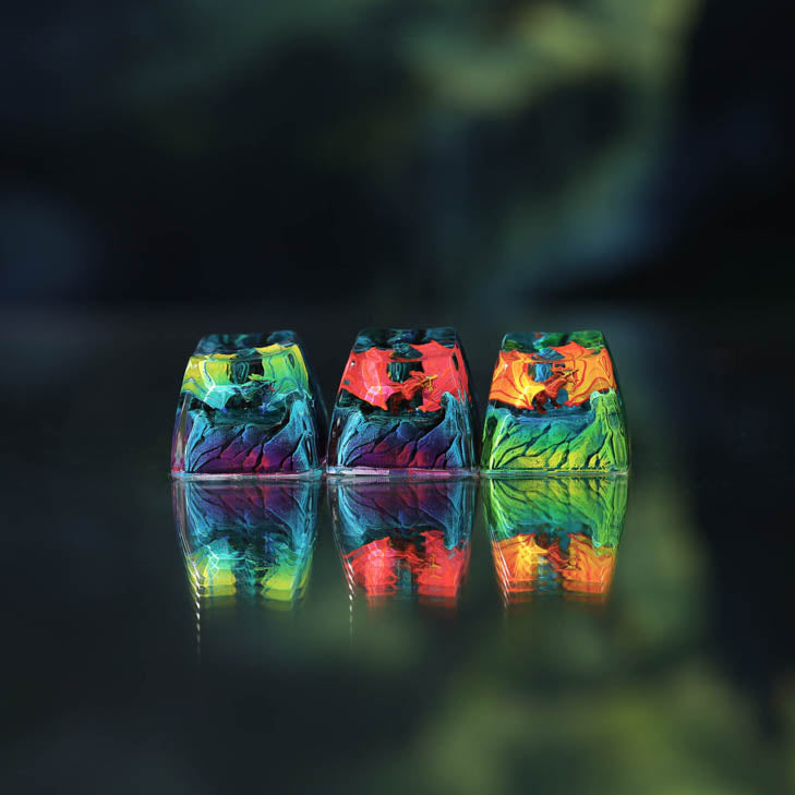 Fire Dragon Artisan keycap - Hirosart