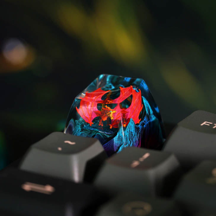 Fire Dragon Artisan keycap - Hirosart