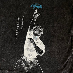Nysekai "Satoru Gojo The Honored One" Jujutsu Kaisen Vintage Washed Oversized T-Shirt