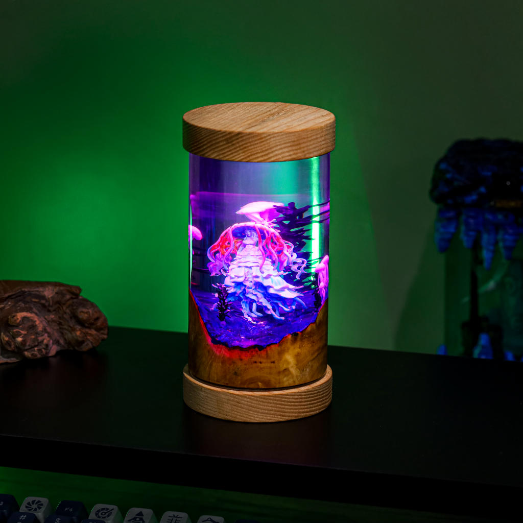 Jellyfish Lady Epoxy Night Lamp - Hirosart