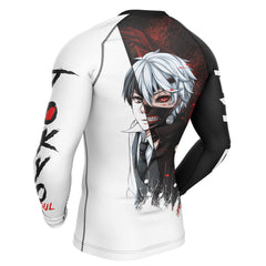 Ken Kaneki Tokyo Ghoul Long Sleeve Rash Guard Compression