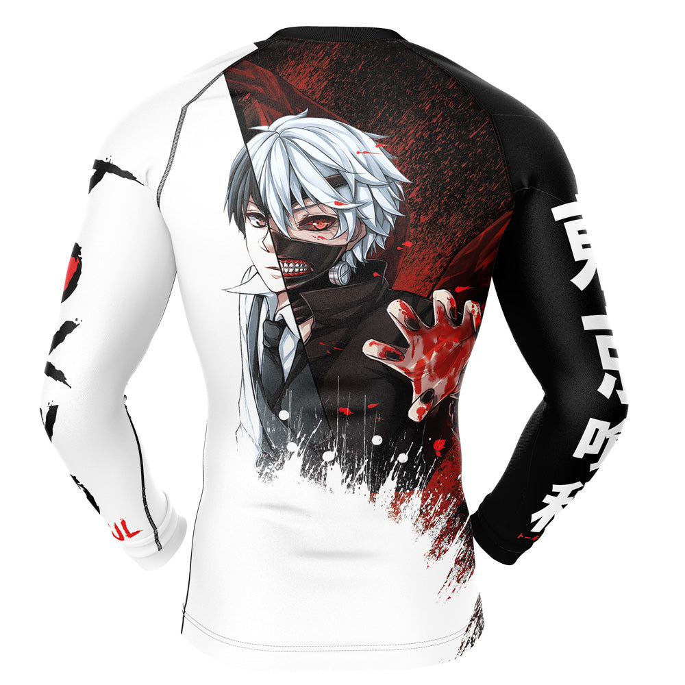 Ken Kaneki Tokyo Ghoul Long Sleeve Rash Guard Compression