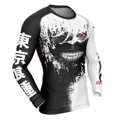 Ken Kaneki Tokyo Ghoul Long Sleeve Rash Guard Compression