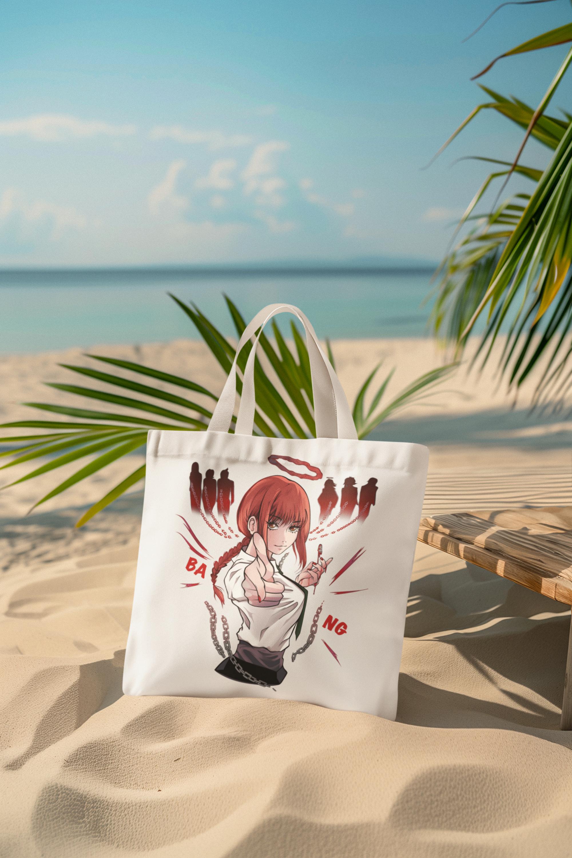 Nysekai "Makima X bang - Chainsaw Man" Tote Bag