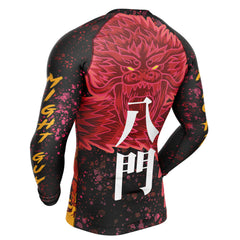 MIght Guy 8th Gate Dragon Naruto Long Sleeve Rash Guard Compression