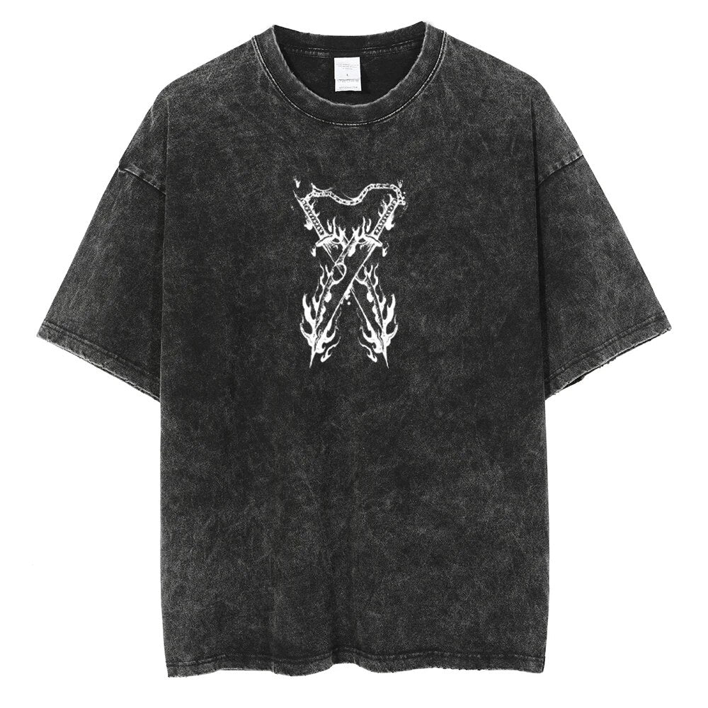 Nysekai "Slayer" 2-Sided Vintage Oversized T Shirt