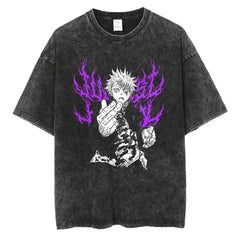 Nysekai "Gojo Strength" Vintage Oversized T Shirt