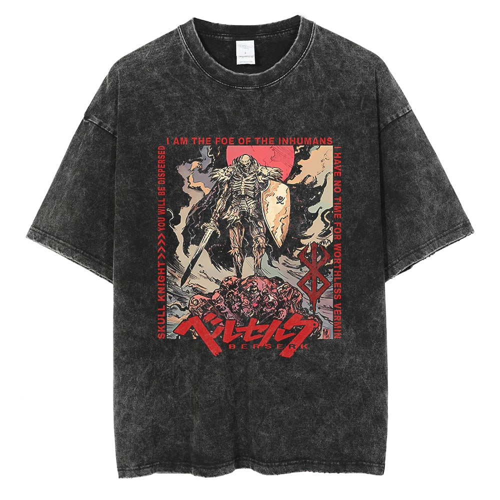 Nysekai "Skull Knight" Vintage Oversized T Shirt