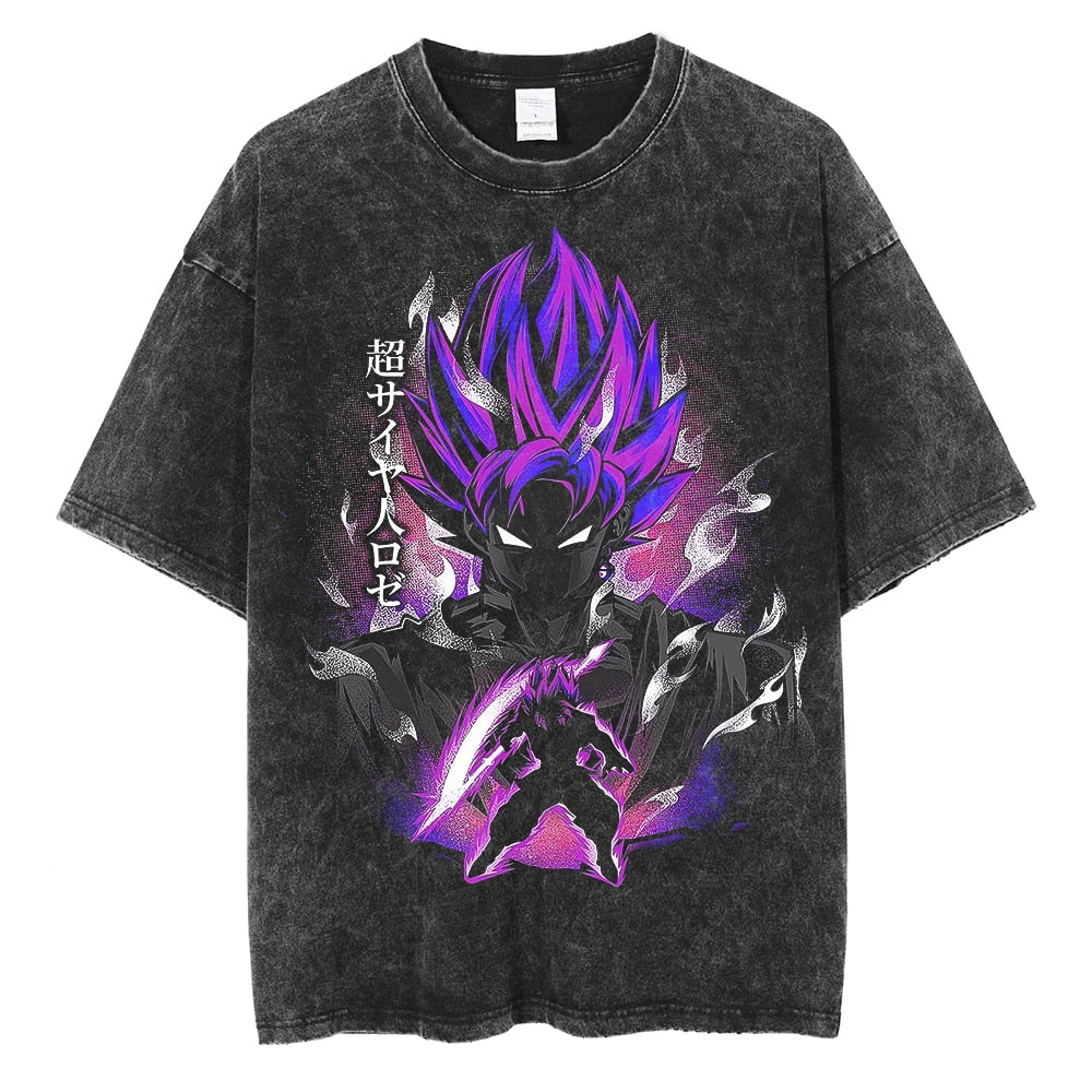 Nysekai "Goku Black" Vintage Oversized T Shirt