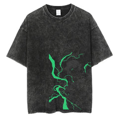 Nysekai "Thunder Breathing" Vintage Oversized T Shirt