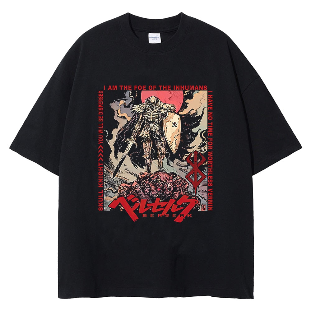 Nysekai "Skull Knight" Vintage Oversized T Shirt