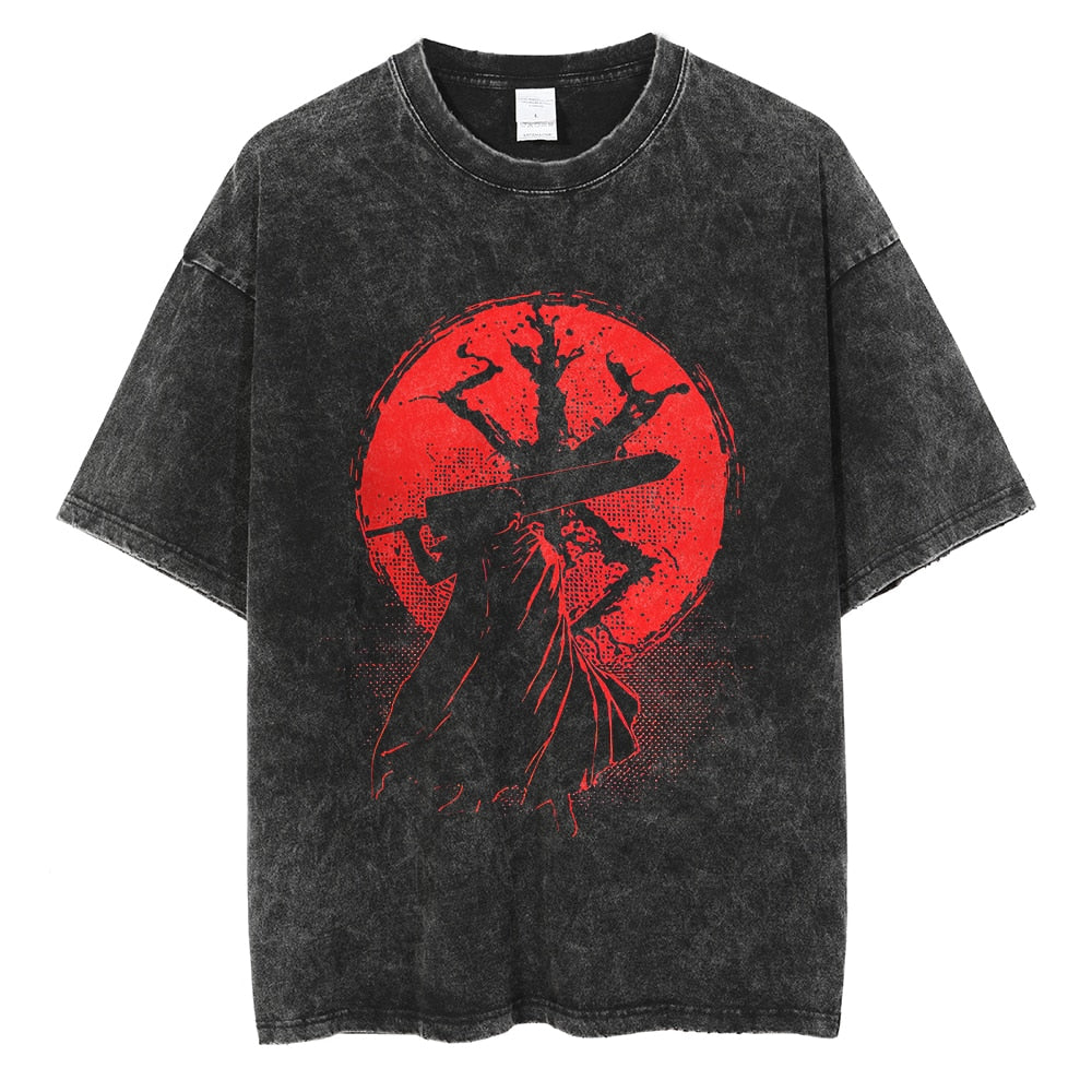 Nysekai "Blood Moon" Vintage Oversized T Shirt