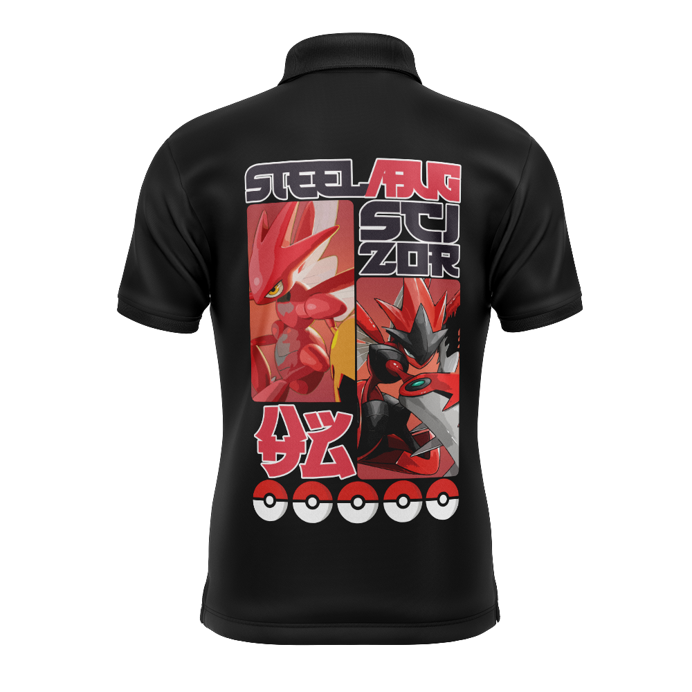 Scizor Pokemon Polo Goft Shirt