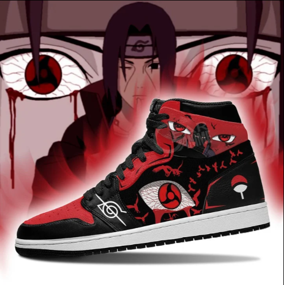 Nysekai "Itachi Sharingan Eyes" Mid 1 Basketball Shoes