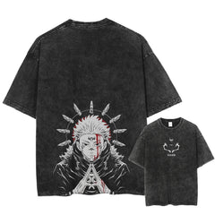 Nysekai "King Of Curses" 2-Sided Vintage Oversized T Shirt