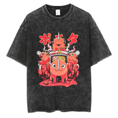 Nysekai "Pochita" Vintage Oversized T Shirt