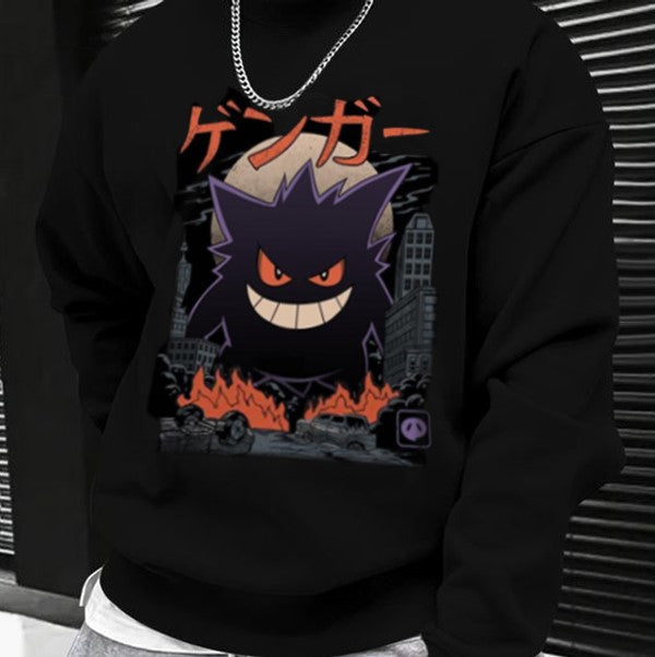 Nysekai "Gengar Dark Ghost Kaiju Japanese Anime" Sweatshirt