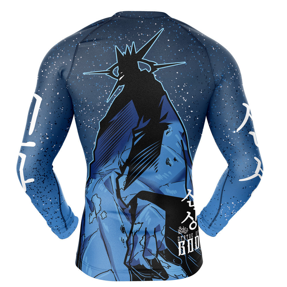 Statue of God Solo Leveling Long Sleeve Rash Guard Compression